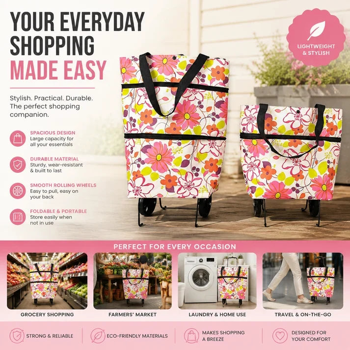 🔥HOT SALE 49% OFF🔥Foldable 2-in-1 Shopping Bag-ROLL.SHOP. GO EASY.