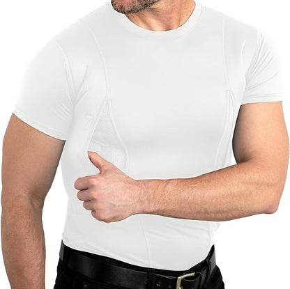 Concealed Carry Compression Shirt – Dual Holster Tactical Undershirt for Men