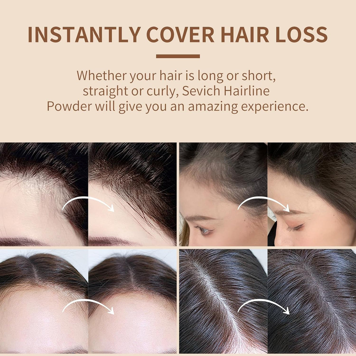 ✨Hairline Powder✨ Instant Concealer for Thinning Gray Hair, Windproof Sweatproof for Men & Women