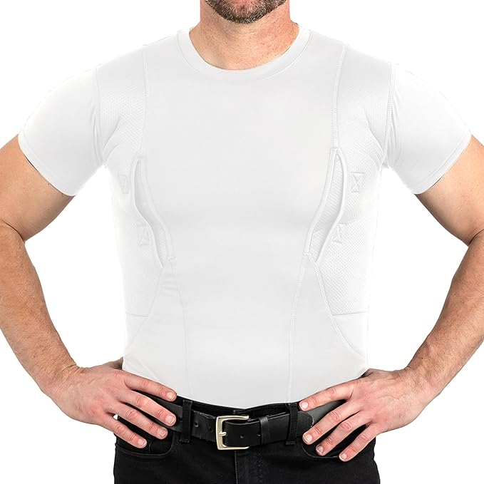 Concealed Carry Compression Shirt – Dual Holster Tactical Undershirt for Men