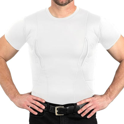Concealed Carry Compression Shirt – Dual Holster Tactical Undershirt for Men