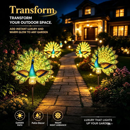 🔥 Last Day 49% OFF 🦚Solar Peacock Garden Sculpture Light🌟Transform Your Outdoor Space🏡