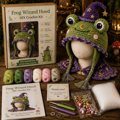 🔥Limited Time 50% OFF✨ Fantasy Animal Hood DIY Crochet Kit – Make Your Own Magical Hat