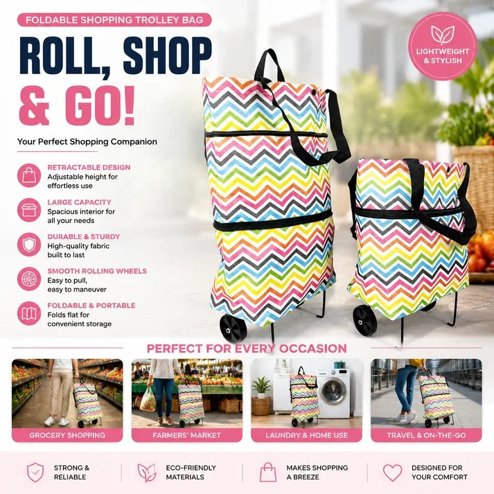 🔥HOT SALE 49% OFF🔥Foldable 2-in-1 Shopping Bag-ROLL.SHOP. GO EASY.