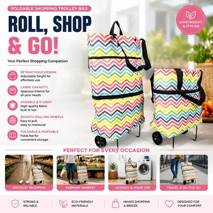 🔥HOT SALE 49% OFF🔥Foldable 2-in-1 Shopping Bag-ROLL.SHOP. GO EASY.