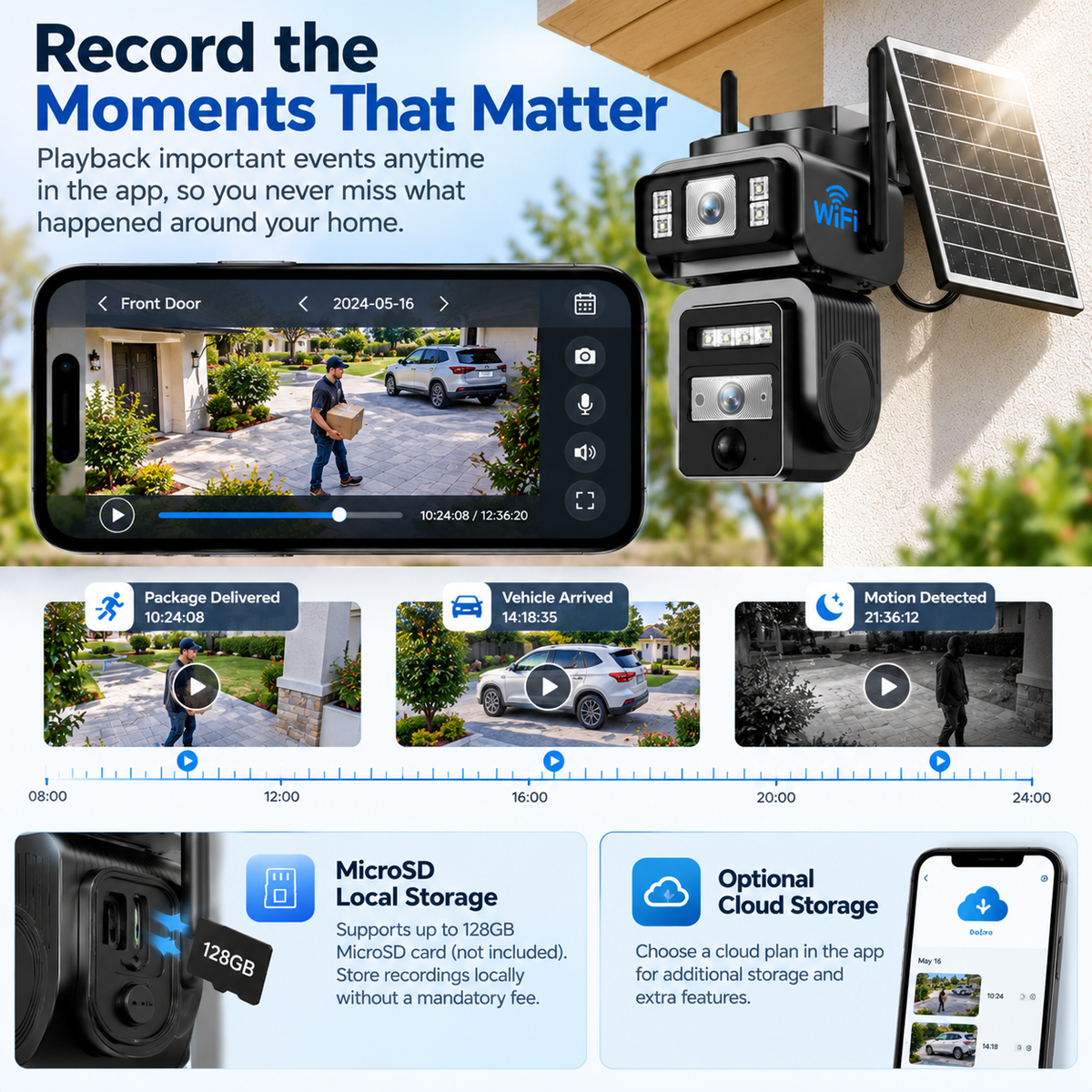 🔥Limited Time 50% OFF🔥  2K Solar WiFi Security Camera – Dual-Lens PTZ, AI Auto Tracking