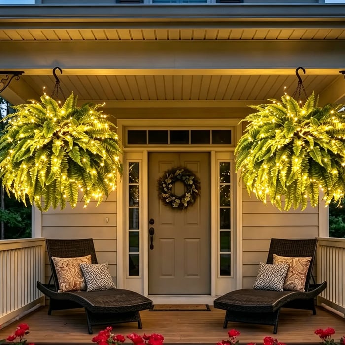 🎁Hot Sale 49% OFF🔥Extra-Large Pre-Lit Artificial Boston Fern