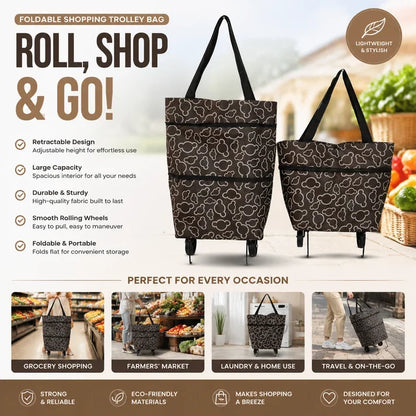 🔥HOT SALE 49% OFF🔥Foldable 2-in-1 Shopping Bag-ROLL.SHOP. GO EASY.
