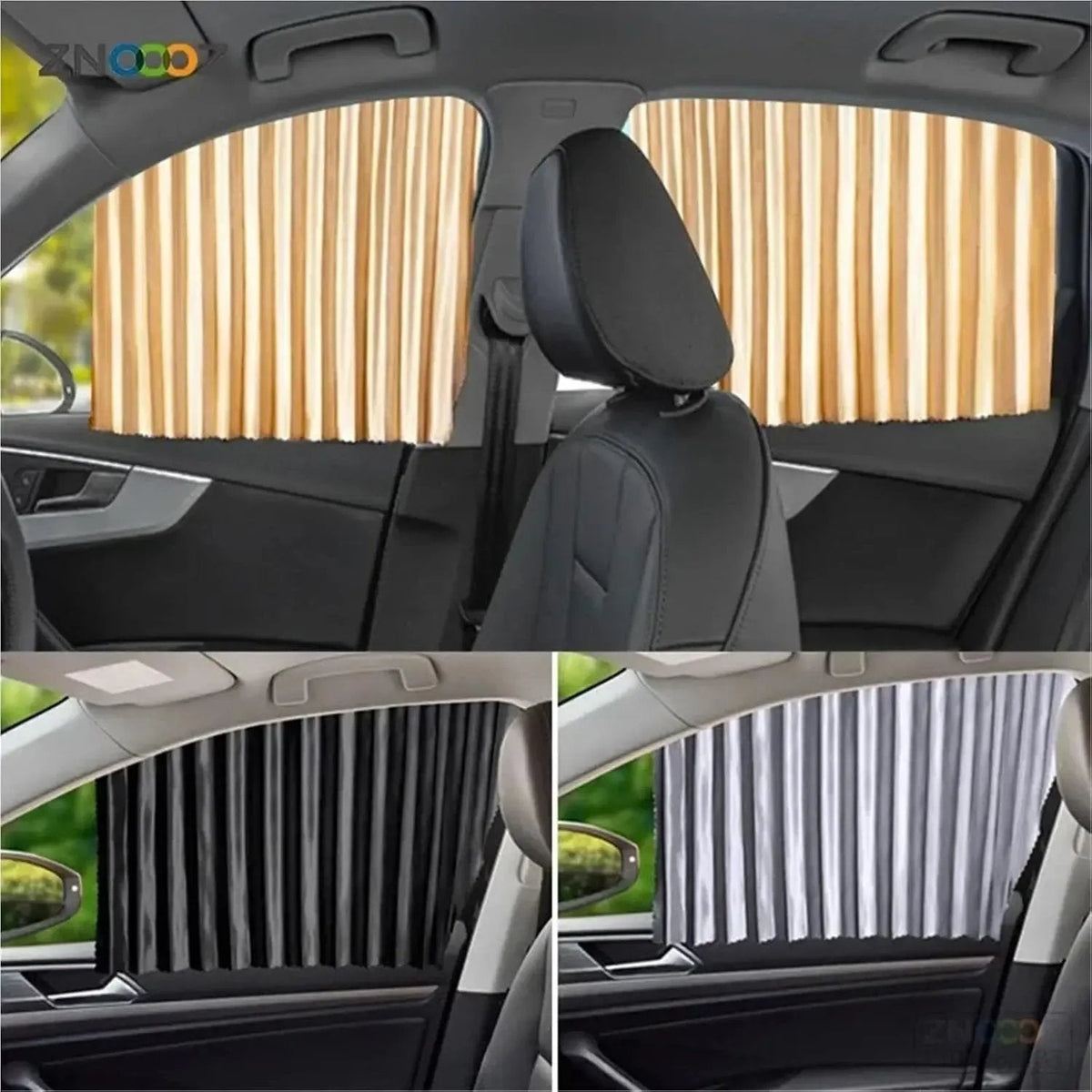 🚗4 Pcs Magnetic Car Side Window Sun Shades, Privacy & UV Protection Car Window Curtain