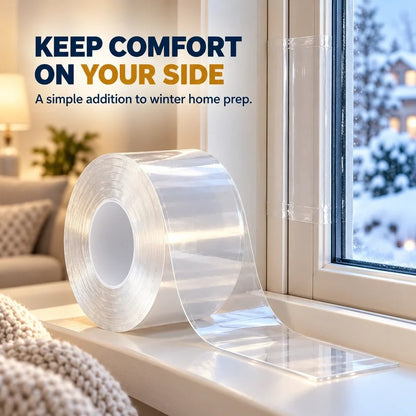 💨 Draft Stopper Clear Seal Tape – Keep Cold Air Out & Lower Energy Bills 🥶💡