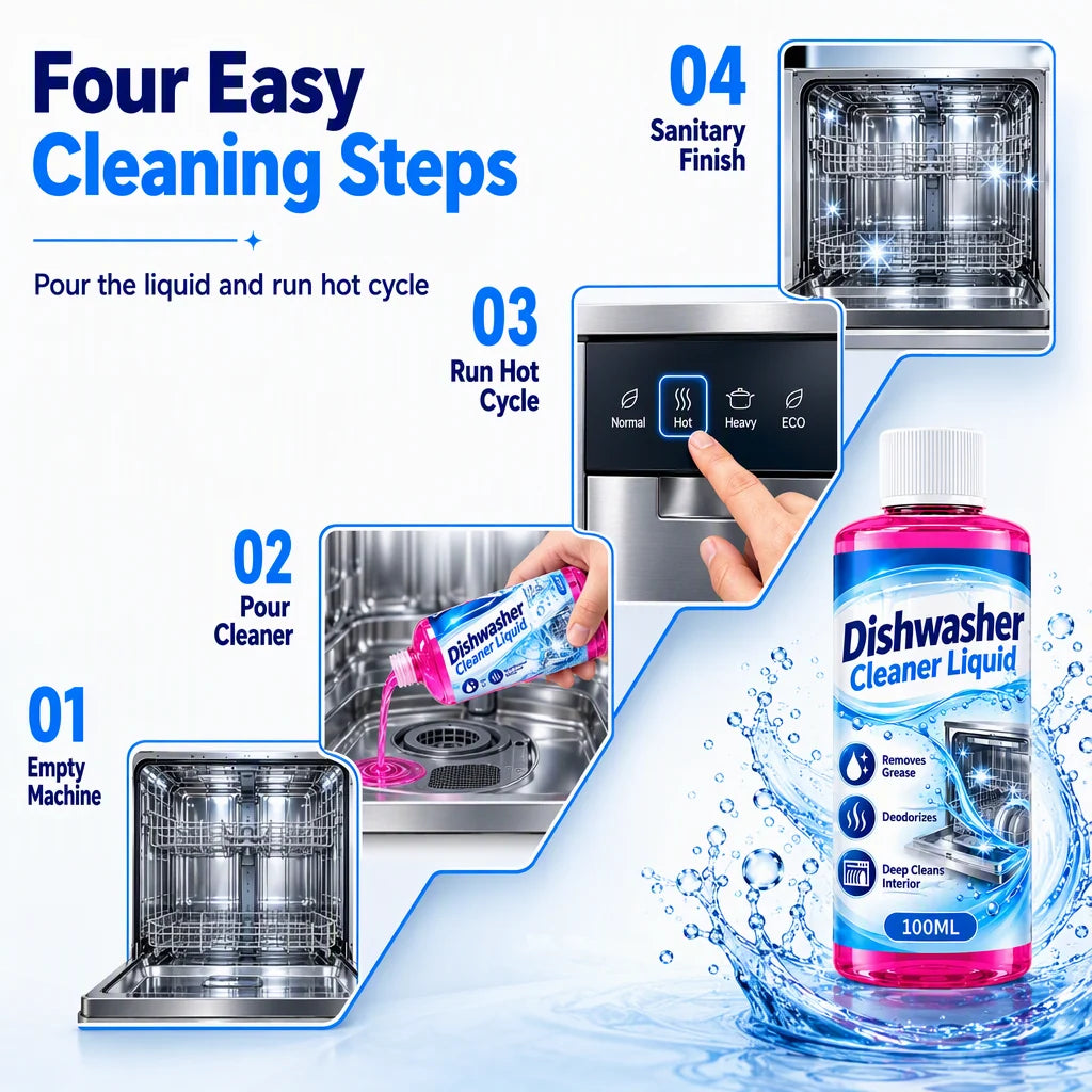 🧼Dishwasher Deep Cleaning Liquid for Grease and Limescale Removal