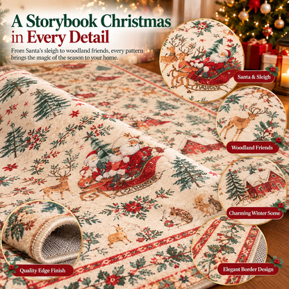 🎄 Bring Christmas Magic Home | Vintage Christmas Runner Rug – Festive Hallway & Entryway Decor