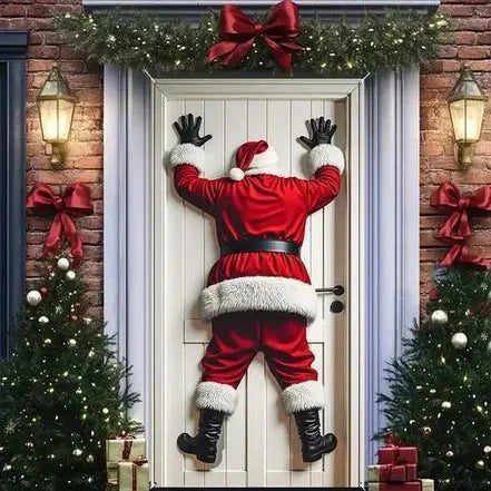 ✨⏳Only $11.99 Last Day Promotion🎄Christmas Santa Door Cover - Front Door Banner Decoration for Winter Holiday Supply✨