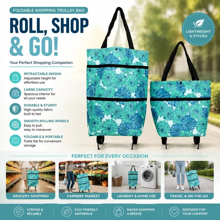 🔥HOT SALE 49% OFF🔥Foldable 2-in-1 Shopping Bag-ROLL.SHOP. GO EASY.