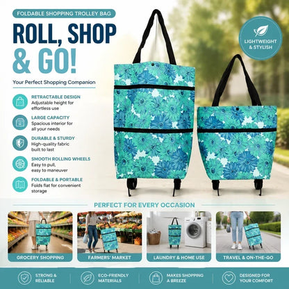🔥HOT SALE 49% OFF🔥Foldable 2-in-1 Shopping Bag-ROLL.SHOP. GO EASY.