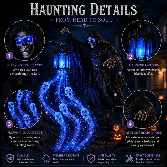 🎁 Today 49% OFF 🎁 💀 Halloween Soul Harvester Animated Garden Light✨