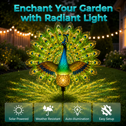 🔥 Last Day 49% OFF 🦚Solar Peacock Garden Sculpture Light🌟Transform Your Outdoor Space🏡