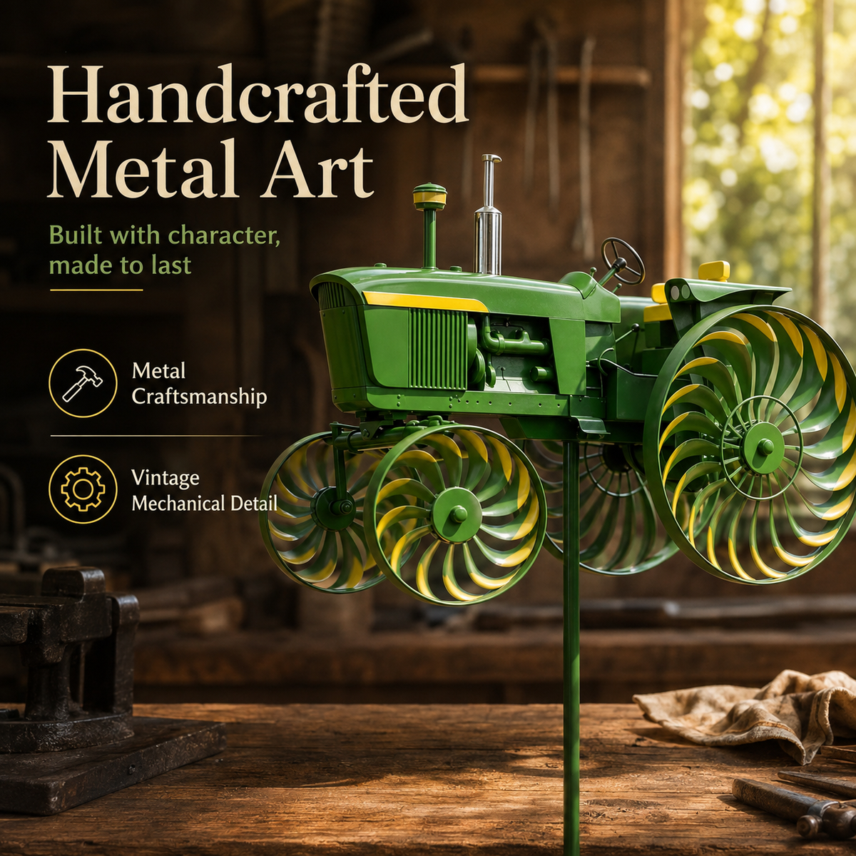 🔥 Limited Time 50% OFF🚜 Earl's Handmade Tractor Wind Spinner 🌾