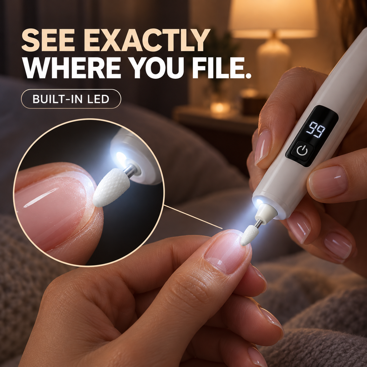 ⚡ 35% OFF💅 3-in-1 Electric Nail Drill & Lamp✨ Polish, Cuticles & Gel Removal