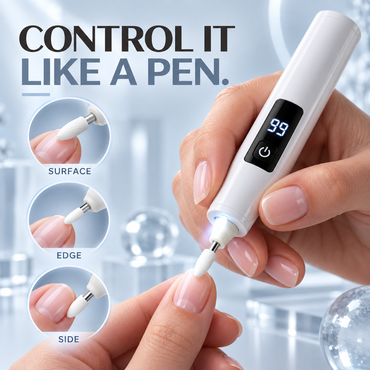 ⚡ 35% OFF💅 3-in-1 Electric Nail Drill & Lamp✨ Polish, Cuticles & Gel Removal