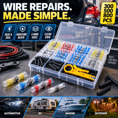 🔥 50% OFF Last Day⚡ 300PCS Waterproof Solder Connectors✨ Quick & Secure