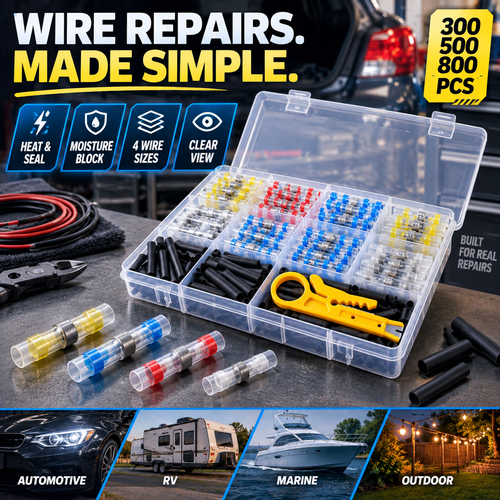🔥 50% OFF Last Day⚡ 300PCS Waterproof Solder Connectors✨ Quick & Secure