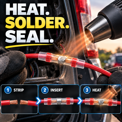 🔥 50% OFF Last Day⚡ 300PCS Waterproof Solder Connectors✨ Quick & Secure