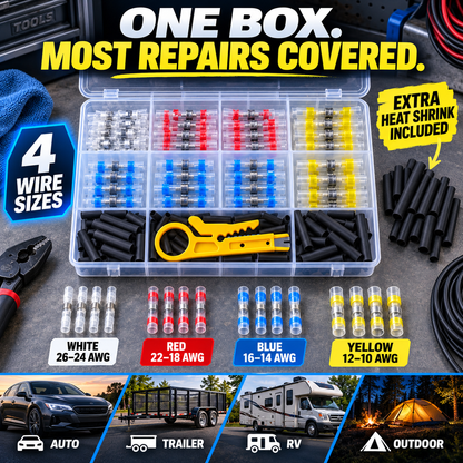 🔥 50% OFF Last Day⚡ 300PCS Waterproof Solder Connectors✨ Quick & Secure