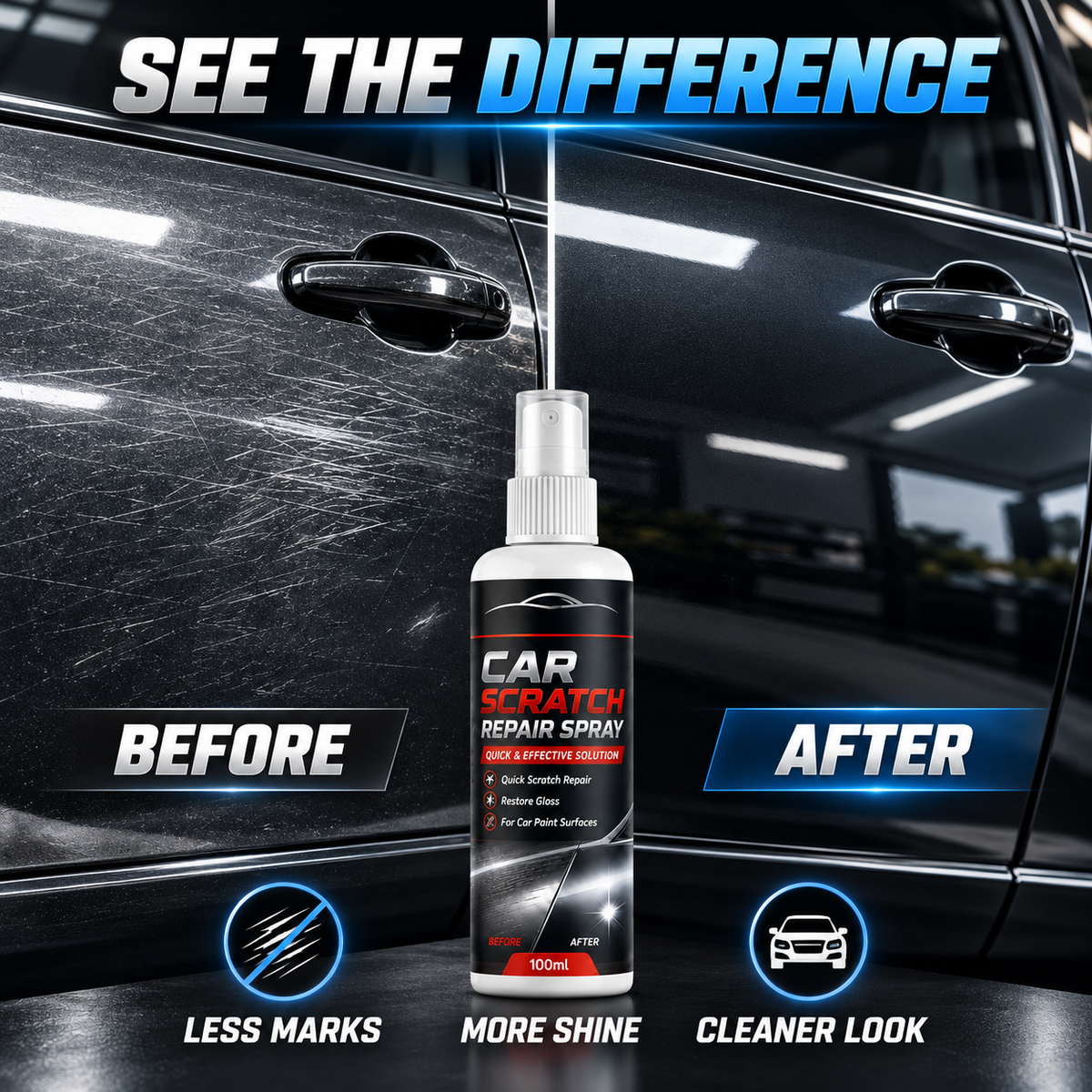 ⚡ 49% OFF🚗 Car Scratch Repair Spray- Fix Scratches & Polish Paint
