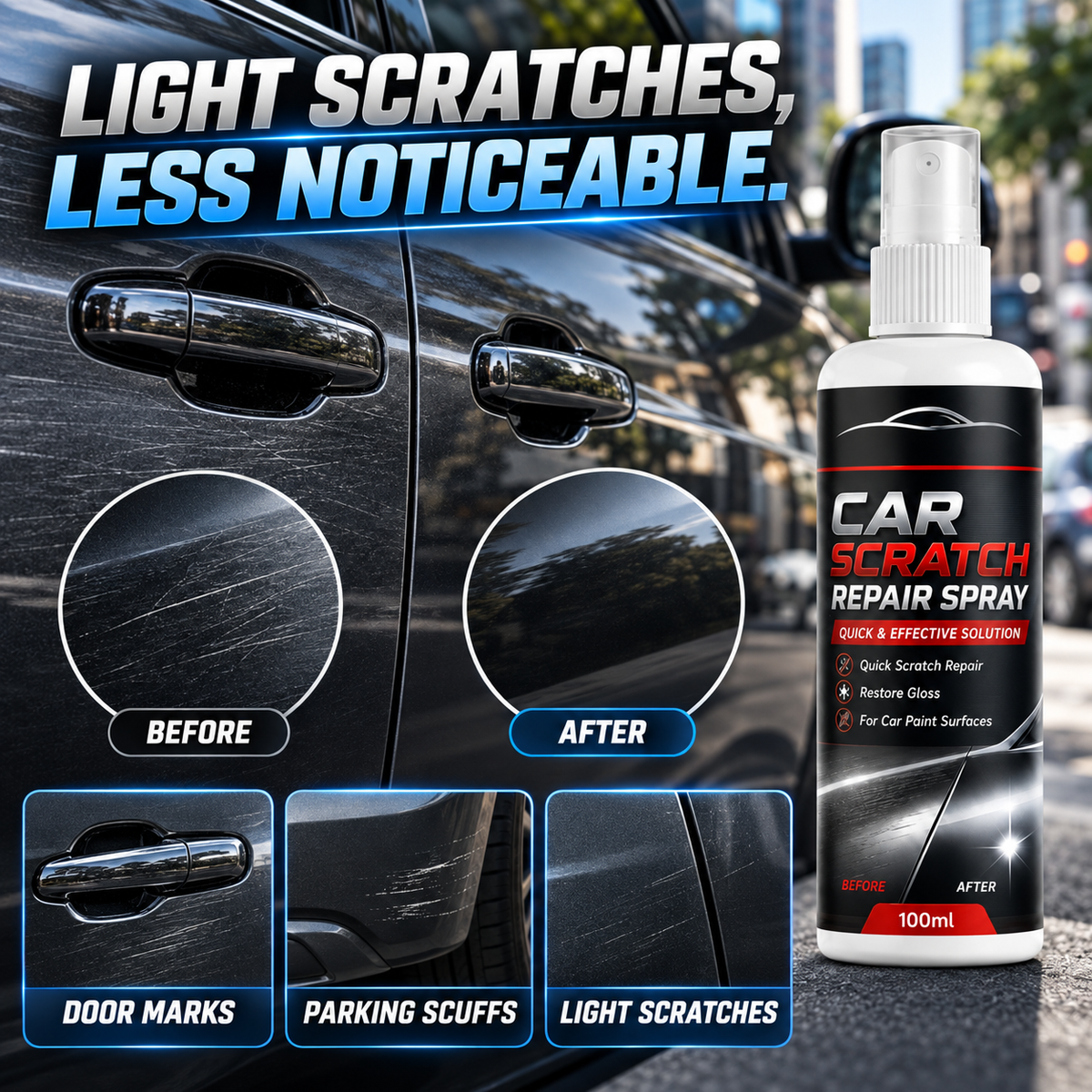 ⚡ 49% OFF🚗 Car Scratch Repair Spray- Fix Scratches & Polish Paint