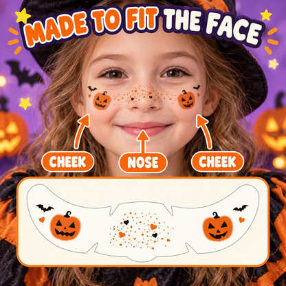 ⚡ 49% OFF🎃 Kids Halloween Face Stickers✨ Skin-Safe, Waterproof & Fun