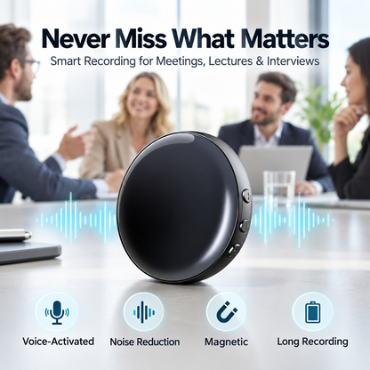 ⚡ 50% OFF🧲 Ultra-Magnetic Voice Recorder✨ HD Noise Reduction & Voice Control