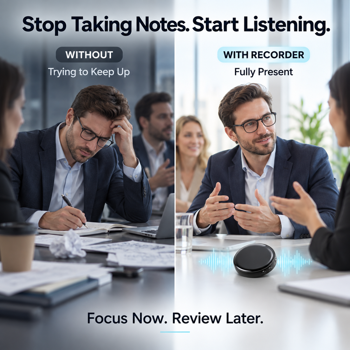 ⚡ 50% OFF🧲 Ultra-Magnetic Voice Recorder✨ HD Noise Reduction & Voice Control