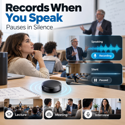 ⚡ 50% OFF🧲 Ultra-Magnetic Voice Recorder✨ HD Noise Reduction & Voice Control