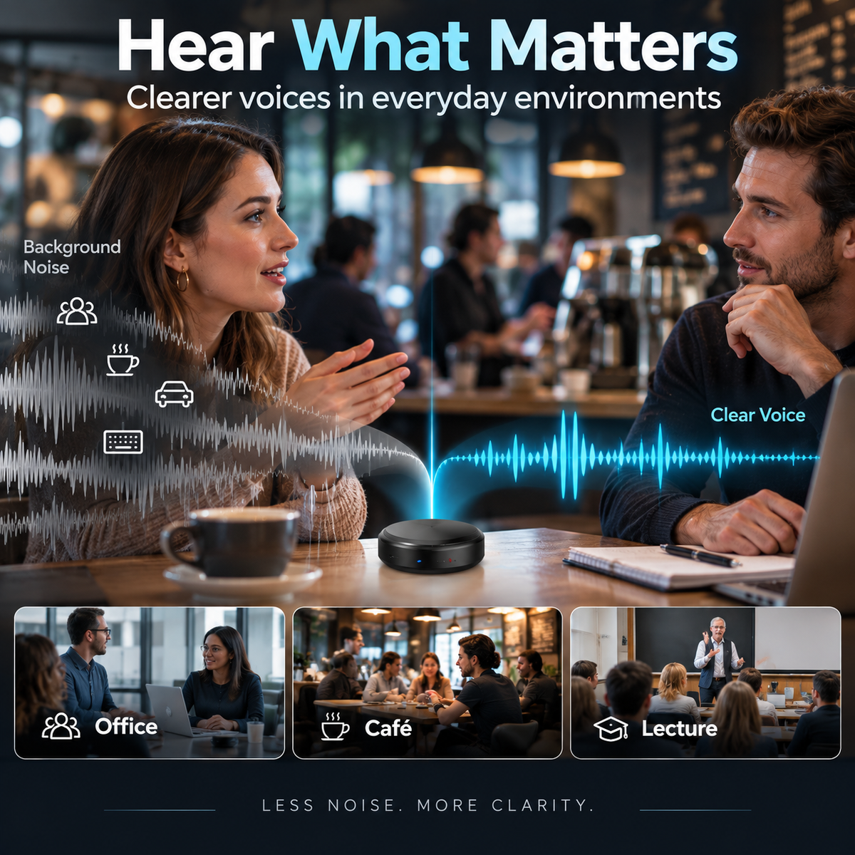 ⚡ 50% OFF🧲 Ultra-Magnetic Voice Recorder✨ HD Noise Reduction & Voice Control