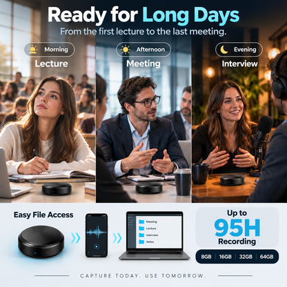 ⚡ 50% OFF🧲 Ultra-Magnetic Voice Recorder✨ HD Noise Reduction & Voice Control