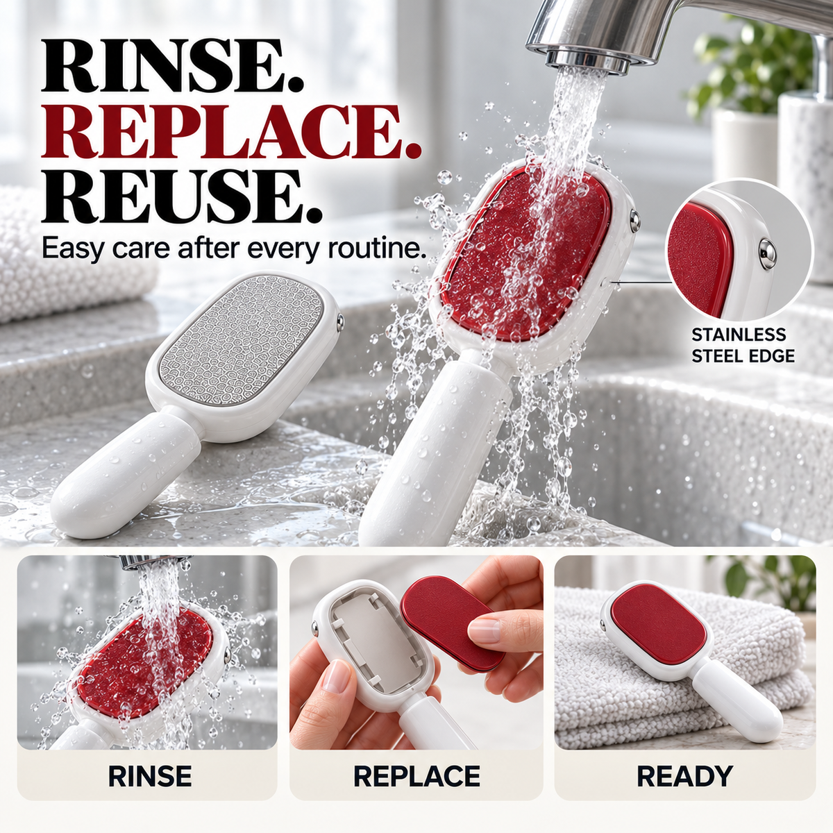 🔥 50% OFF🦶 Double-Sided Foot Scraper✨ Quick Callus Removal