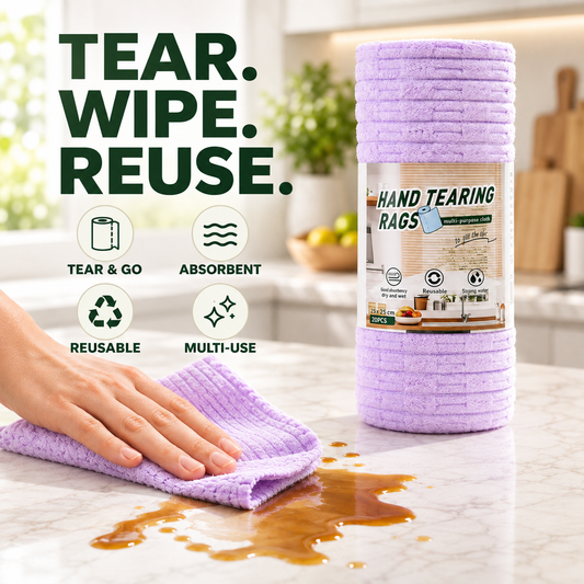 🧽 50% OFF♻️ Reusable Tear-Off Cleaning Cloth Roll✨ Multipurpose & Washable