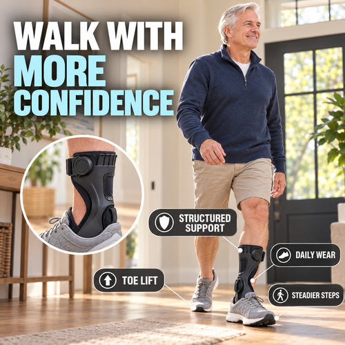 ⚡50% OFF🦶 AFO Foot Drop Brace✨ Adjustable & Breathable Support