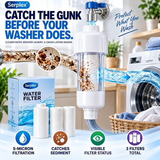 💧 50% OFF🧺 Serplex Washing Machine Water Filter✨ 3-Pack, Clean & Protect