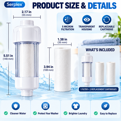 💧 50% OFF🧺 Serplex Washing Machine Water Filter✨ 3-Pack, Clean & Protect