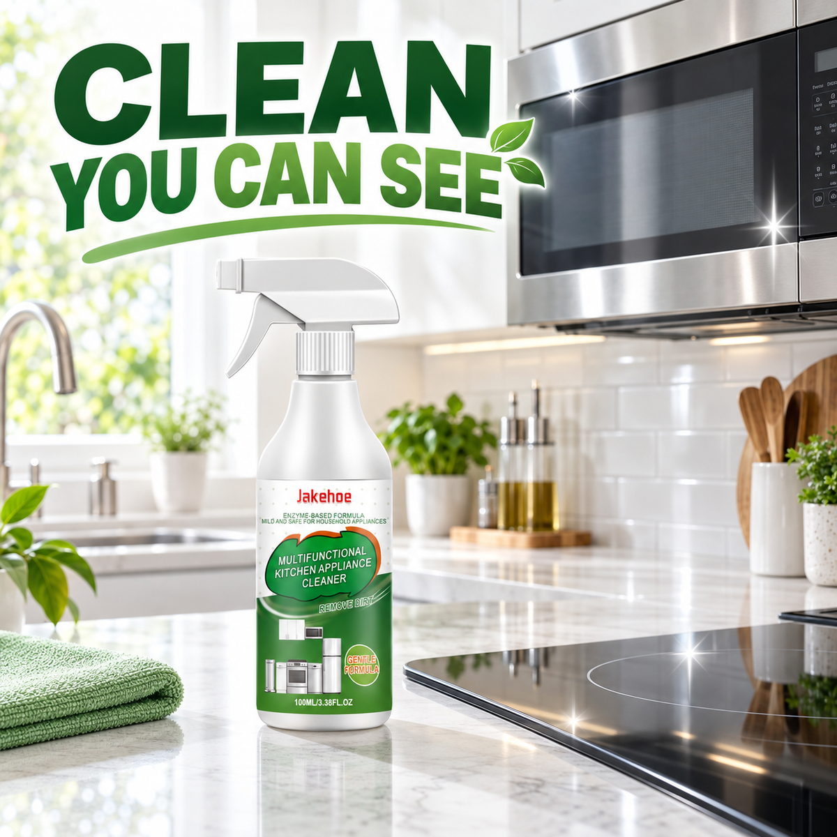 💥 50% OFF🧴 Kitchen Appliance Cleaner✨ Gentle Formula, Cuts Grease & Leaves Shine