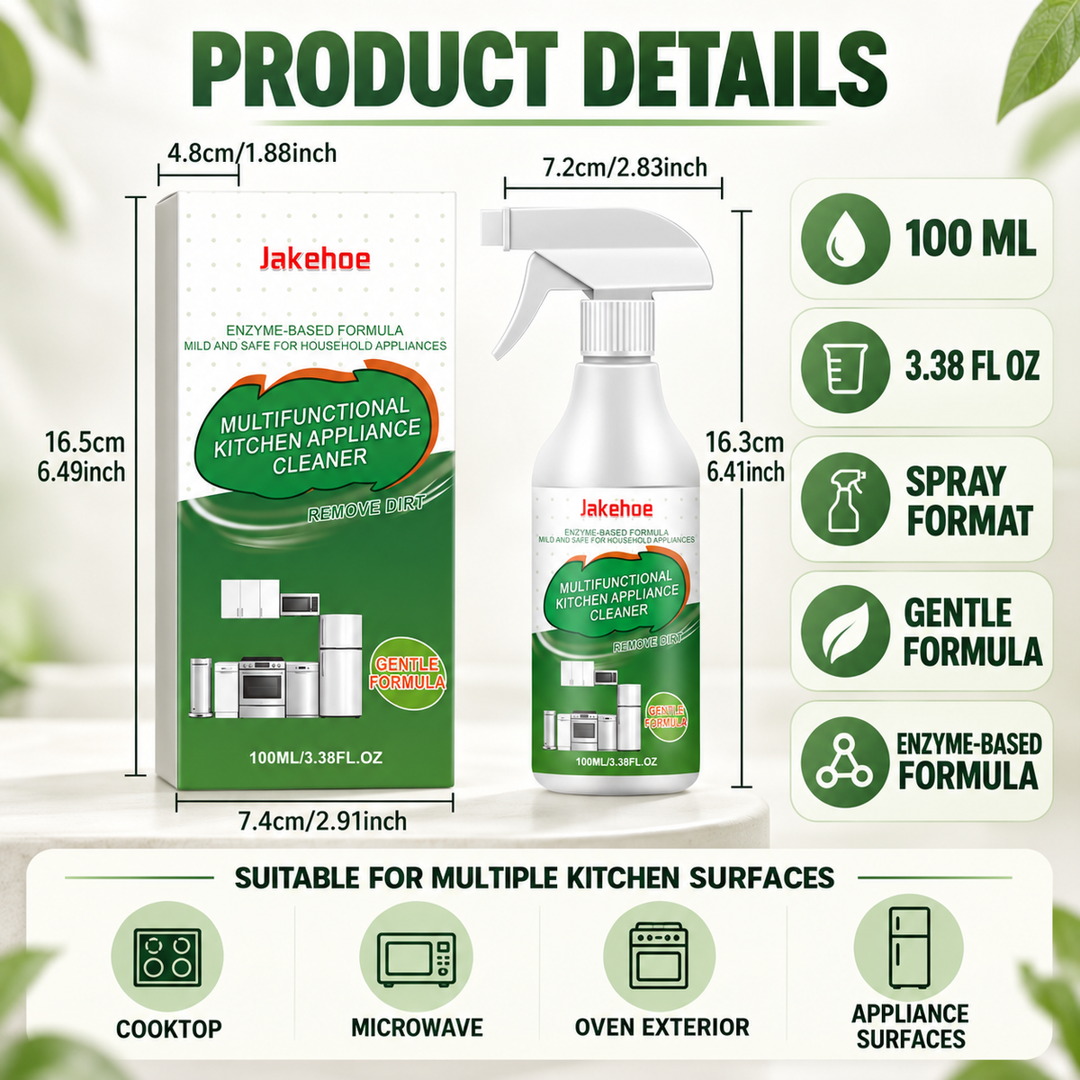 💥 50% OFF🧴 Kitchen Appliance Cleaner✨ Gentle Formula, Cuts Grease & Leaves Shine