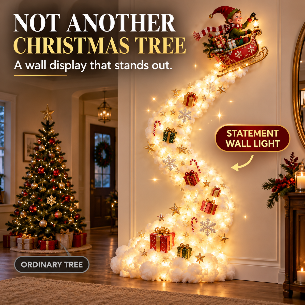 ✨50% OFF🎄 Christmas Wonderland Wall Light✨ Cozy Holiday Glow for Home