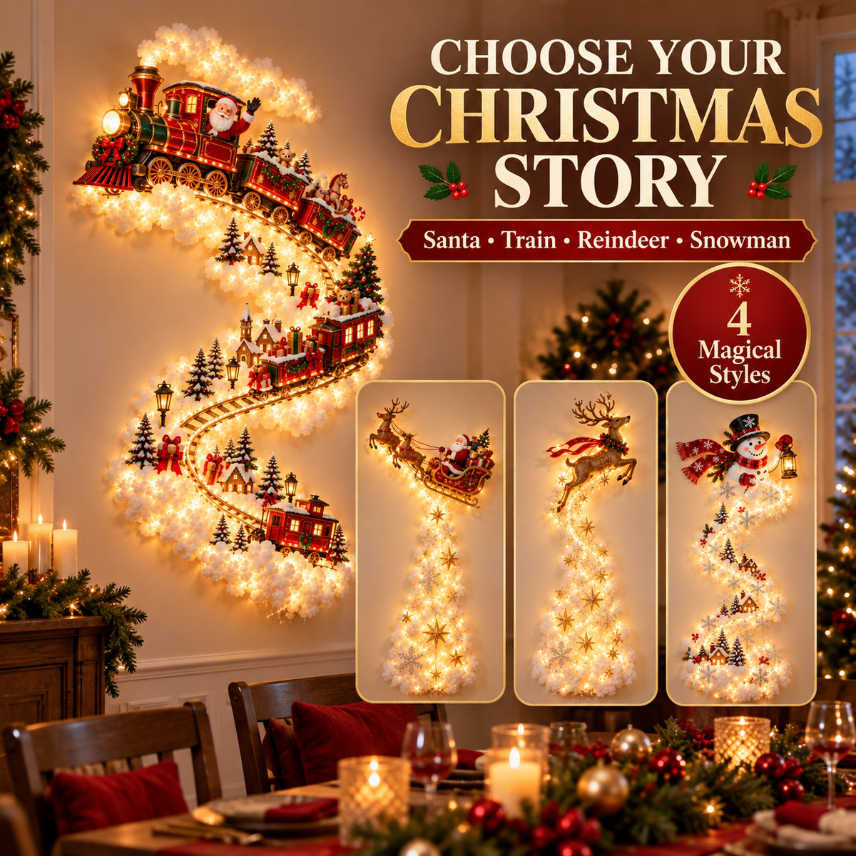 ✨50% OFF🎄 Christmas Wonderland Wall Light✨ Cozy Holiday Glow for Home
