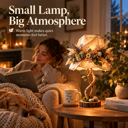 💥 50% OFF🌿 Botanical Woodland Table Lamp✨ Warm Glow & Nature-Inspired Decor