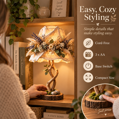 💥 50% OFF🌿 Botanical Woodland Table Lamp✨ Warm Glow & Nature-Inspired Decor