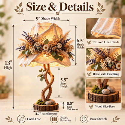 💥 50% OFF🌿 Botanical Woodland Table Lamp✨ Warm Glow & Nature-Inspired Decor