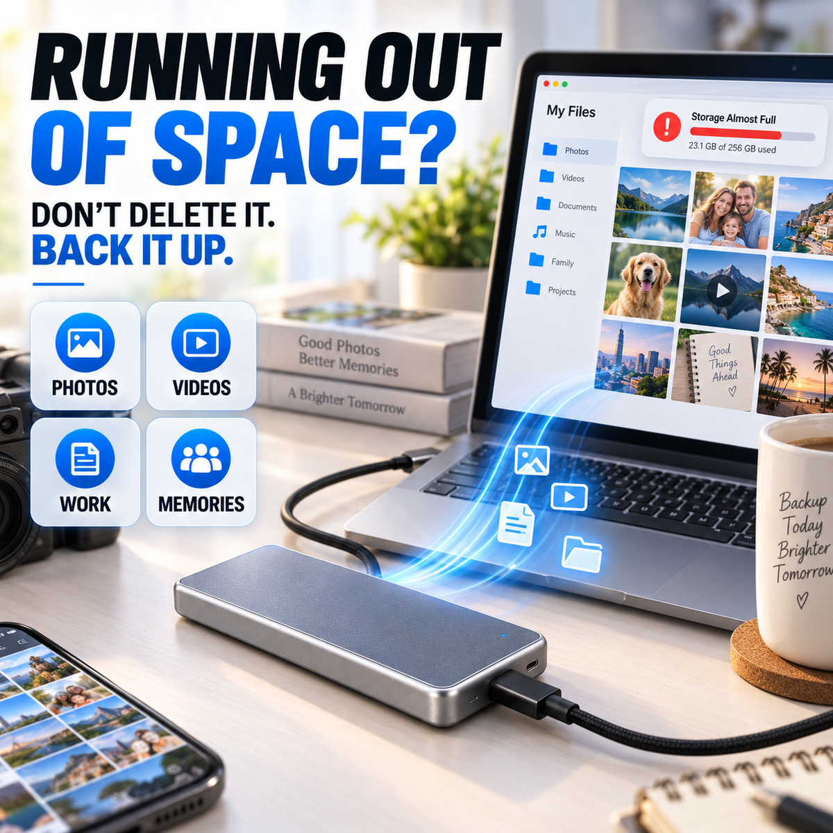 💥 50% OFF💾 Portable External SSD✨ Keep Photos, Videos & Files Safe