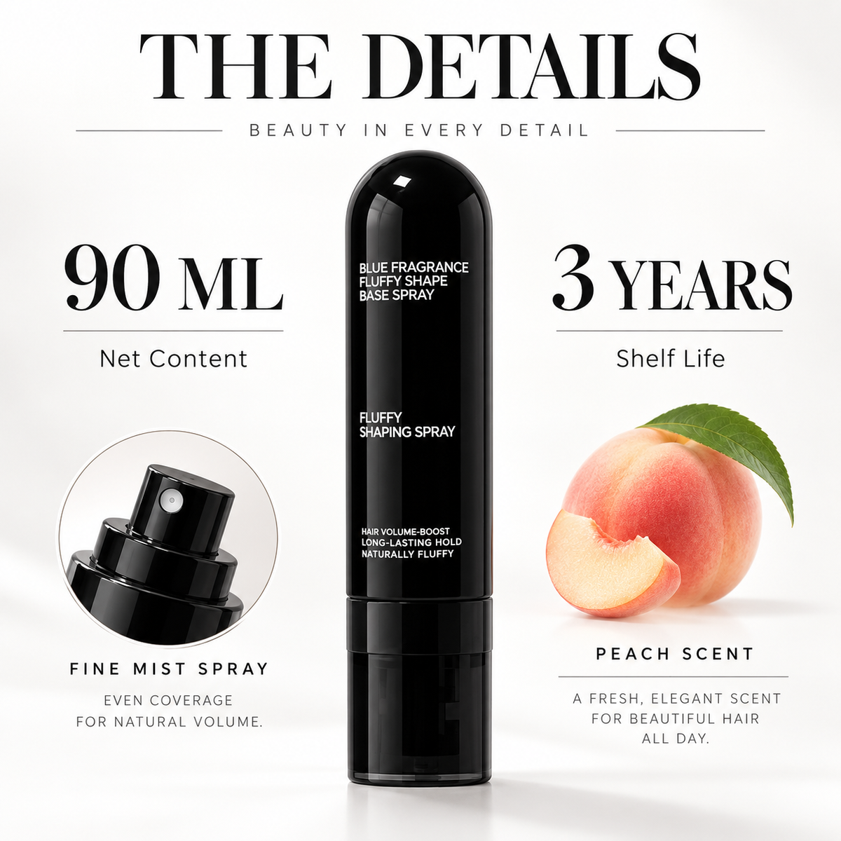 ⏰ Today Only🍑 Peach Volumizing & Setting Spray✨ Lightweight, Bouncy & Long-Lasting Hold